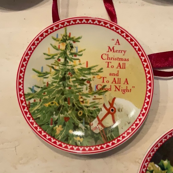 Vintage Christmas Plates Ornaments Paula Scaletta Santa Lot Of 7 Xmas Ornament - Picture 8 of 14